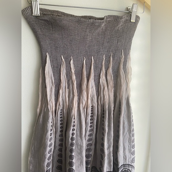 Lapis Anthropologie Boho Smocked Dress or Skirt One Size Bohemian Strapless - Picture 4 of 7